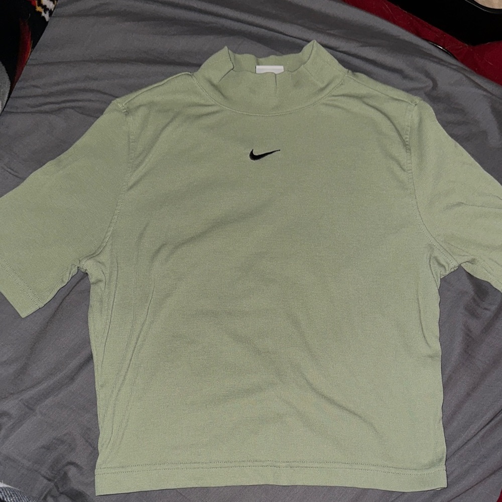 Nike Women's Light Green Crop Top